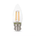 4W C35 Żarówka LED Filament / Klosz Transparentny / Chip SAMSUNG / Barwa:3000K / Trzonek:B22