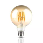 8W G95 Żarówka LED Filament / Klosz Bursztynowy / Barwa:2200K / Trzonek:E27