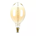 8W Żarówka dekoracyjna LED BF180 / Klosz: Bursztynowy / Barwa:2000K / Ściemniana / Trzonek:E27
