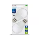 9W A60 Żarówka LED / Barwa:2700K / Ściemniana - 3 stopnie / Blister 2 szt. / Trzonek:E27