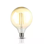 12.5W G125 Żarówka LED Filament / Klosz Bursztynowy / BARWA:2200K / Trzonek:E27