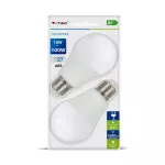 15W A65 Żarówka LED / Barwa:6400K / Blister 2 szt. / Trzonek E27