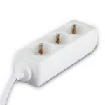 Przedłużacz mieszkaniowy 3 GN. / 3x1.5 G. X 3M / Biały