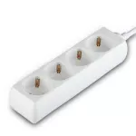 Przedłużacz mieszkaniowy 4 GN. / 3x1.5 G. X 1.5M / Biały