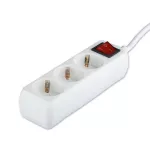Przedłużacz mieszkaniowy z wyłącznikiem 3 GN. / 3x1.5 G. X 5M / Biały
