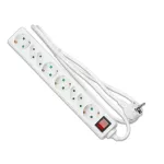 Przedłużacz mieszkaniowy z wyłącznikiem 4x16A 4x2,5A / 3x1.5 G. X 1.5M / Biały