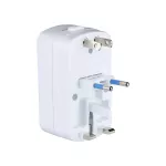 Uniwersalny adapter podróżny z zabezpieczeniem przeciwprzepięciowym z portem 2xUSB 2A