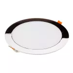 12W Panel LED / Chrom / Barwa:3000K / Okrągła
