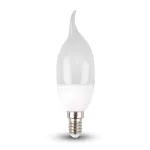 4W F37 Żarówka LED / Barwa:4000K / Trzonek:E14 / Klosz Mleczny płomyk