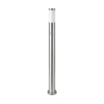 Słupek ogrodowy z PIR / Obudowa: Stal nierdzewna / Wysokość: 110cm / Gniazdo: E27 / IP44 / Kolor: Satynowy nikiel