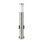 Lampa BOLLARD / Obudowa: Stal nierdzewna z PIR i gniazdem / Wysokość: 60cm / Gniazdo: E27 / IP44 / Kolor: Satynowy nikiel