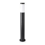 Słupek ogrodowy / Obudowa: Stal nierdzewna / Wysokość: 80cm / Gniazdo: E27 / IP44 / Kolor: Czarny