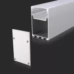 Profil Aluminiowy do paska LED na powierzchniowy / 2000mmx50mmx75mm / Klosz: Mleczny / Kolor: Aluminium