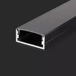 Profil Aluminiowy do paska LED na powierzchniowy / 2000mmx23.5mmx10.4mm / Klosz: Czarny / Kolor: Czarny