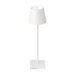 3W Lampka nocna LED zasilana bateryjnie / Ściemnianie przez dotyk / Barwa: 3000K / Obudowa: Biała