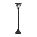 Solarna lampa stojąca ogrodowa / Wysokość: 930 mm / Obudowa: Czarna / Barwa:3w1 / IP65 /