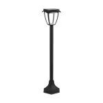 Solarna lampa stojąca ogrodowa / Wysokość: 930 mm / Obudowa: Czarna / Barwa:3000K+6000K / IP65 /
