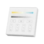Naścienny sterownik WiFi do paska LED CCT / 4 strefowy / Obudowa: Biała