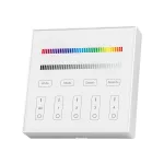 Naścienny sterownik WiFi do paska LED RGB+W / 4 strefowy / Obudowa: Biała