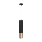 Lampa wisząca / Trzonek:GU10 / Okrągła / Czarna / Złota