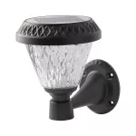 Solarna kinkiet ogrodowy / Wysokość: 230 mm / Obudowa: Czarna / Barwa:3w1 / IP44 /