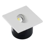3W Oprawa Schodowa LED / Barwa:4000K / Obudowa: Biała / Kwadrat