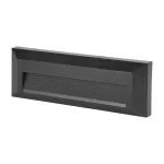 3W Oprawa Schodowa LED / Barwa:3000K / Obudowa: Czarna / Kwadrat