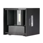 5W Kinkiet kwadrat LED / CHIP BRIDGELUX / Barwa:3000K / Czarny