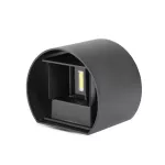 5W Kinkiet walec LED / CHIP BRIDGELUX / Barwa:3000K / Czarny