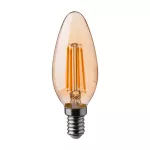 4W C35 Żarówka LED Filament / Klosz: Bursztynowy / Barwa:2200K / Trzonek:E14