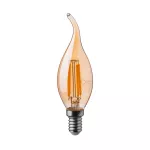 4W C35 Żarówka LED Filament / Klosz: Bursztynowy / Barwa:2200K / Trzonek:E14