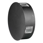 3W Lampa ścienna LED / Barwa:3000K / IP65 / Obudowa: Czarna / Okrągła
