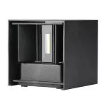 11W Kinkiet kwadratowy LED / CHIP BRIDGELUX / Barwa:4000K / Czarny