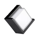 12W Lampa ścienna LED / Barwa:3000K / Czarny / Kwadratowa