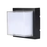 12W Lampa ścienna LED / Barwa:4000K/ Czarny / Kwadratowa