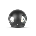 4W Lampa ścienna LED / Kula / Barwa:4000K / IP65 / Obudowa: Czarna