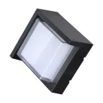 7W Lampa ścienna LED / Barwa:3000K / Obudowa: Czarny / Kwadratowa