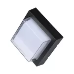 7W Lampa ścienna LED / Barwa:3000K / Obudowa: Czarny / Kwadratowa