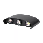 5W Lampa ścienna LED / Barwa:3000K / IP65 / Obudowa: Czarny