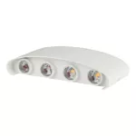 7W Lampa ścienna LED / Barwa:4000K / IP65 / Obudowa: Biała