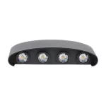 7W Lampa ścienna LED / Barwa:4000K / IP65 / Obudowa: Czarna