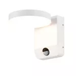 17W Lampa ścienna LED z czujnikiem ruchu / Barwa:3000K / Obudowa: Biała / Okrągła