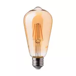 6W LED ST64 Żarówka LED Filament / Klosz: Bursztynowy / Barwa:2200K / Trzonek:E27