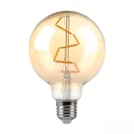 4W G95 Żarówka LED Filament / Klosz Bursztynowy / Barwa:2200K / Trzonek:E27