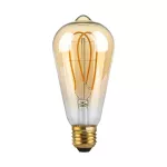 5W ST64 Żarówka LED Filament-Deko / Barwa:1800K / Klosz: Bursztynowy / Trzonek: E27