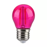 2W G45 Żarówka LED Filament / Różowy / Trzonek:E27