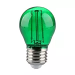 2W G45 Żarówka LED Filament / Zielony / Trzonek:E27