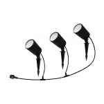 3x7W Oprawa ogrodowa SPIKE / Sterowanie: WiFi / Kompatybilny z Amazon Alexa i Google Home / Barwa:RGB+3000K-6500K / Obudowa: Czarna