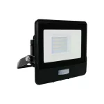 10W Naświetlacz LED SMD z czujnikiem ruchu i mufą kablową / Sterowanie: WiFi / Kompatybilny z Amazon Alexa i Google Home / Barwa:RGB+3000K-6500K / Obudowa: Czarna