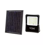 20W Naświetlacz LED solarny / Panel z przewodem / Pilot / Barwa:4000K / Obudowa: Czarna